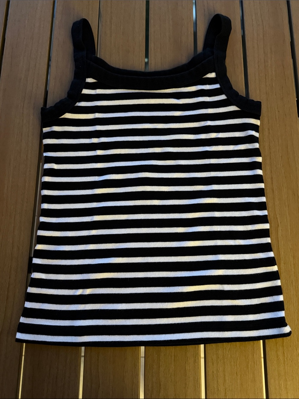 GAP Black and White Striped Tank